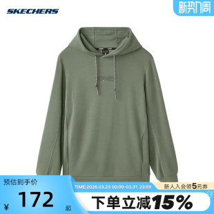 L424M010 连帽卫衣 04DU 长袖 Skechers斯凯奇冬男上衣套头衫