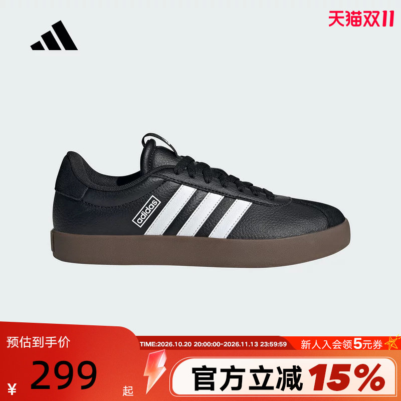 adidas阿迪达斯T头鞋VL COURT 3.0德训板鞋女运动休闲鞋 ID8796