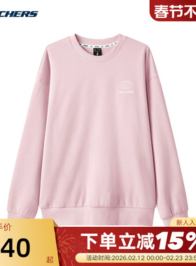 Skechers斯凯奇女子针织套头卫衣简约时尚长袖打底衫 L324U189