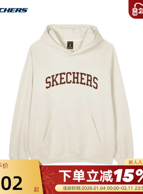 SKECHERS斯凯奇秋男运动休闲连帽卫衣套头衫 L124M035/0211