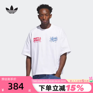 L.A短袖 adidas阿迪达斯三叶草印花半袖 夏秋男女X JX6176 T恤
