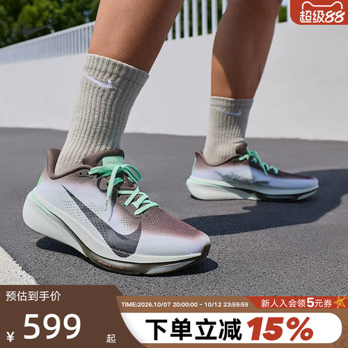 NIKE耐克飞马42男鞋公路跑步鞋棕灰色PEGASUS 42运动鞋IW2349-001
