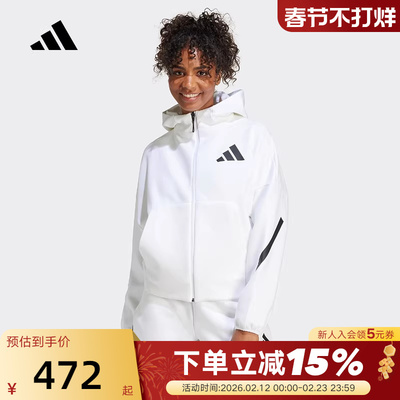 adidas阿迪达斯女装新款Z.N.E运动服连帽跑步夹克外套JE7849