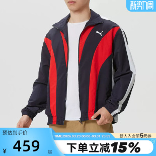 Woven男子撞色运动休闲拉链梭织外套638801 JKT PUMA彪马T7 Track