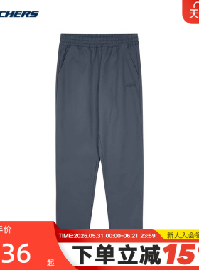Skechers斯凯奇男子运动裤休闲舒适直筒裤梭织长裤 L324M064/026R