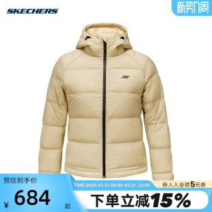 Skechers斯凯奇冬女士轻盈舒适梭织羽绒服外套 02FX P424W229