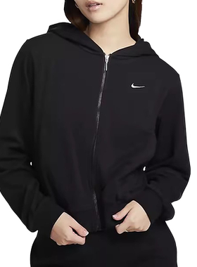 Nike耐克夹克外套女装秋新款宽松休闲运动黑色连帽卫衣FN2420-010