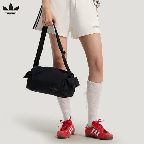 adidas阿迪达斯三叶草迷你小巧单肩包双边按扣侧袋斜挎包 KW1273
