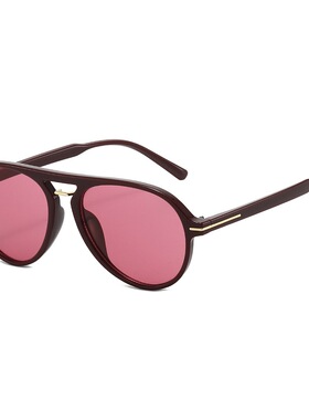 欧美简约百搭大框飞行员太阳镜2026新款春夏时髦街拍墨镜女显脸小