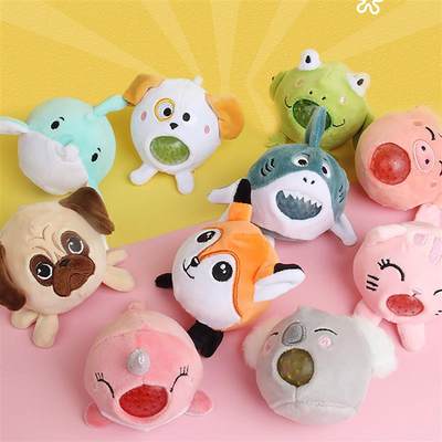 Kawaii Animal Plush Grape Ball Squishy Stress Relief Squeeze