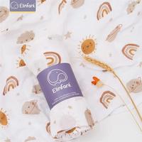 Elinfant Cute Soft Print Baby Towel Wrap 120x110cm Bamboo Co