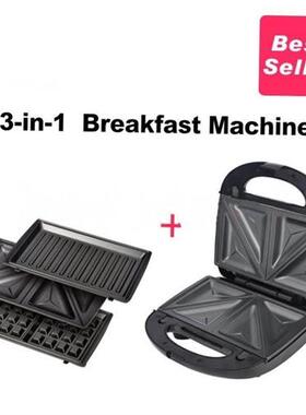 3 in 1 Sandwich Maker Waffle Machine Panini Toaster 220 110v
