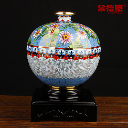 结婚礼品 景泰蓝工艺 招财苹果瓶