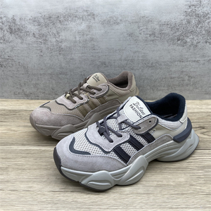 复古真皮加绒老爹鞋女松糕厚底增高显脚小运动休闲跑步鞋百搭炸街