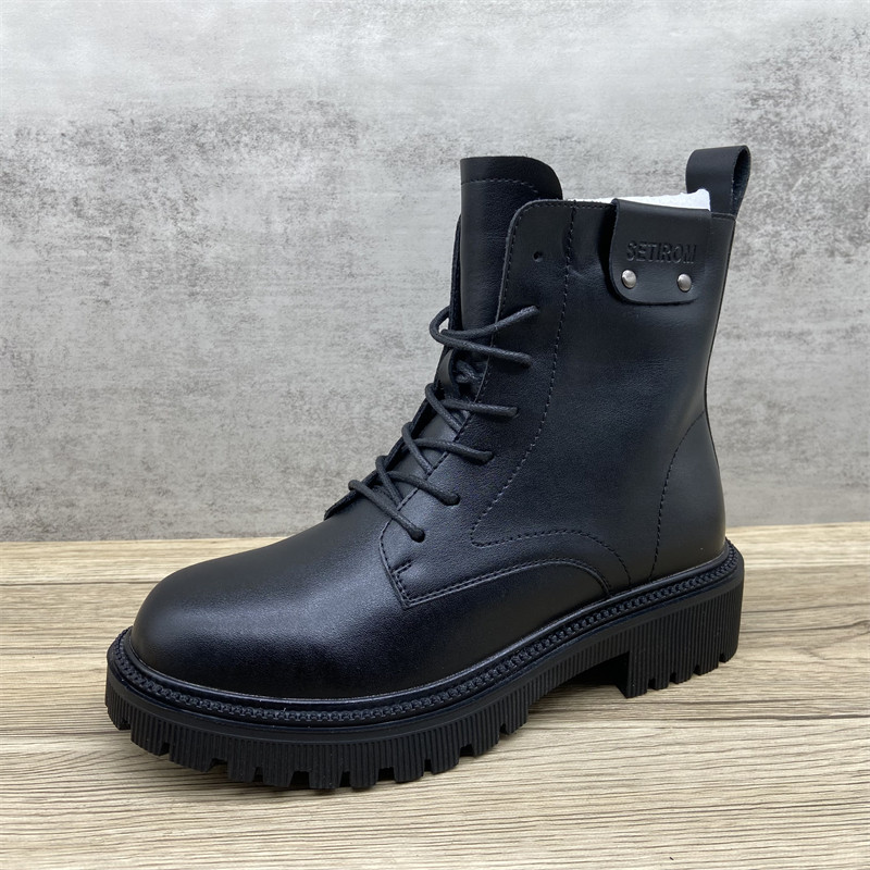 真皮马丁靴女英伦风百搭厚底防滑