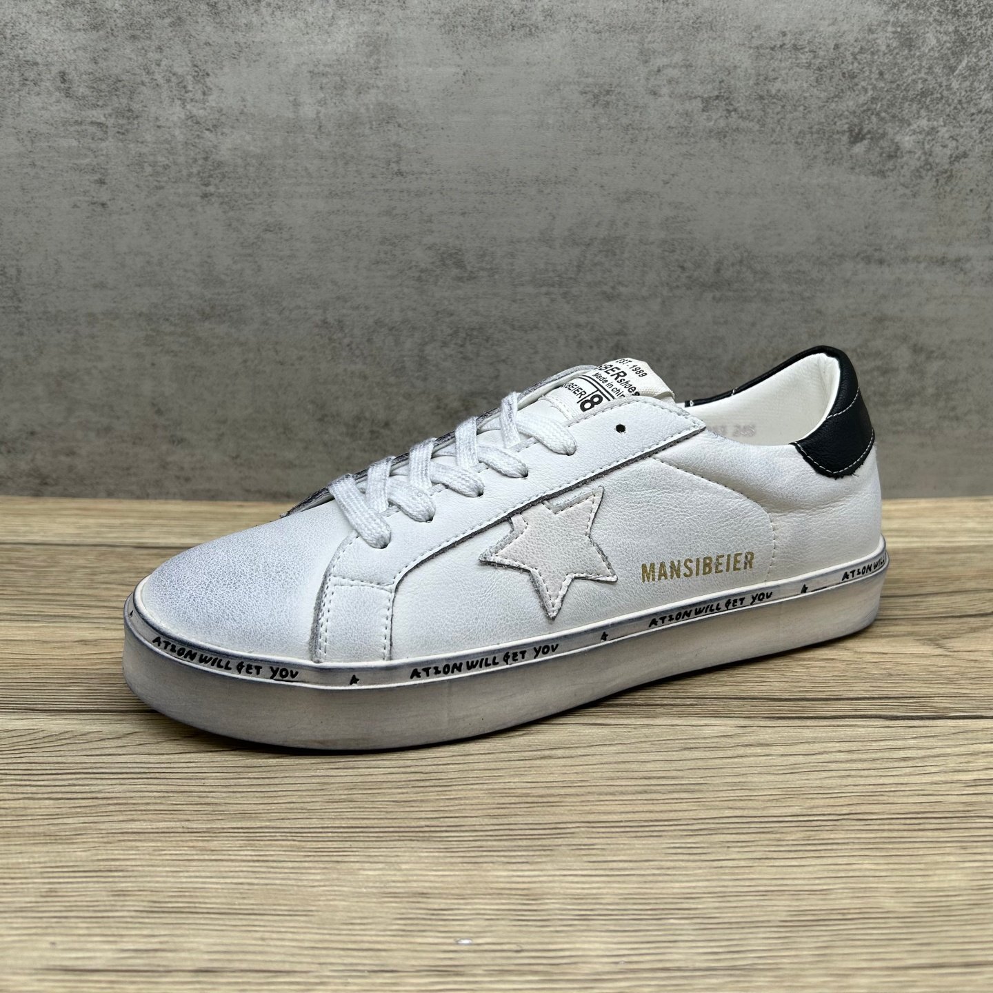 真皮小白鞋女做旧脏脏鞋学生板鞋