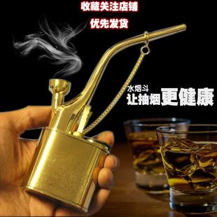 金泰纯铜水烟斗水烟壶全套烟袋水烟筒老式复古烟丝斗两用过滤烟嘴