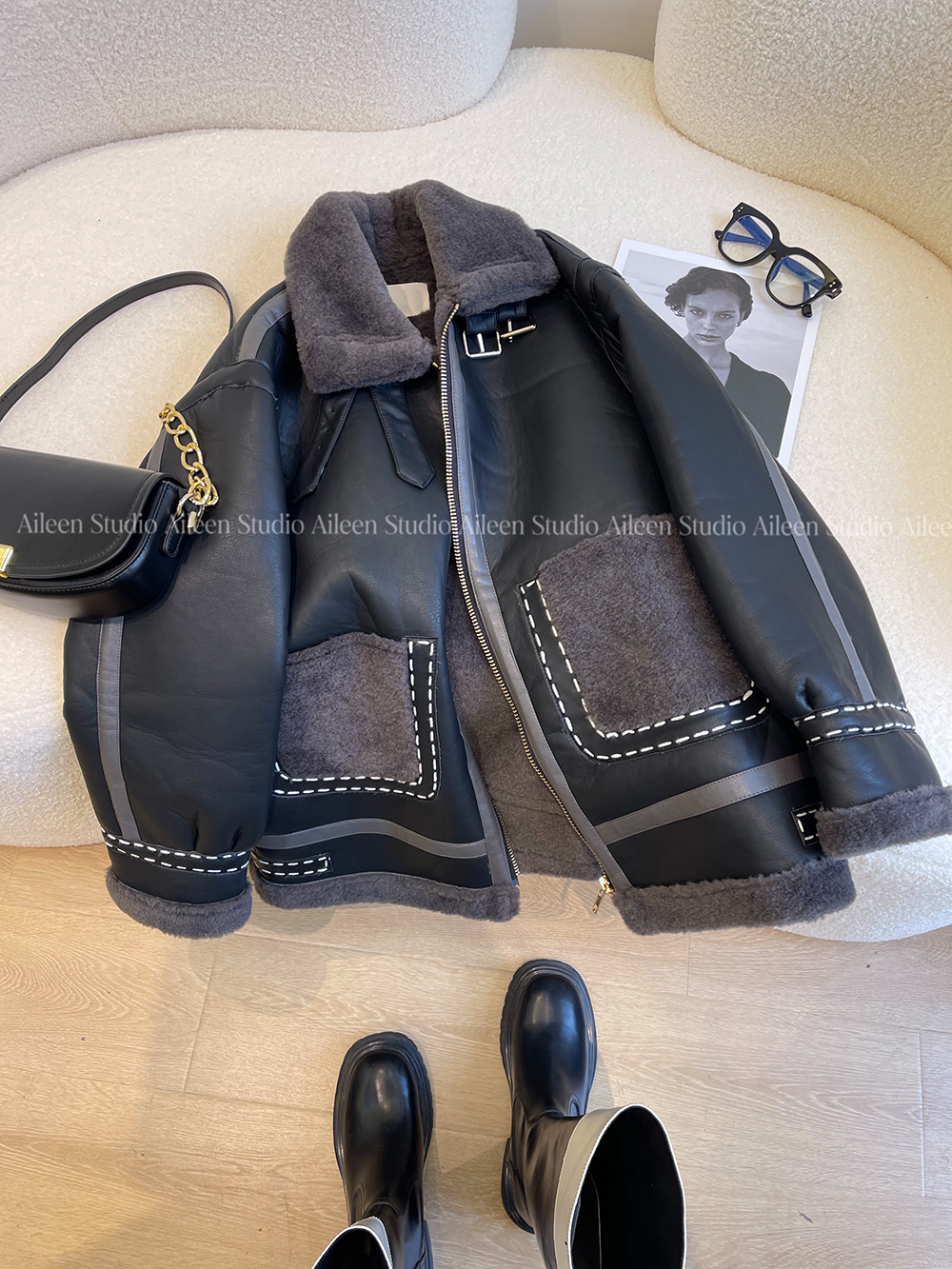 韩版常规皮衣保暖加绒外套