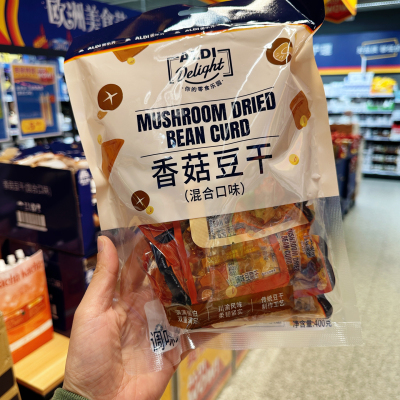奥乐齐代购 ALDI Delight 香菇豆干（混合口味）400g超市零食