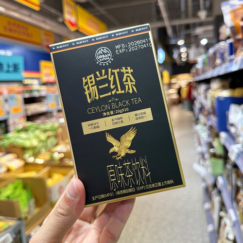 奥乐齐 ALDI  锡兰红茶 原味茶饮料 20g X10袋装 液体 代购
