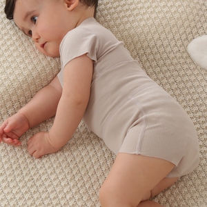 莫代尔无骨无痕婴儿套装家居服夏季薄款婴幼儿短袖三角裤宝宝睡衣