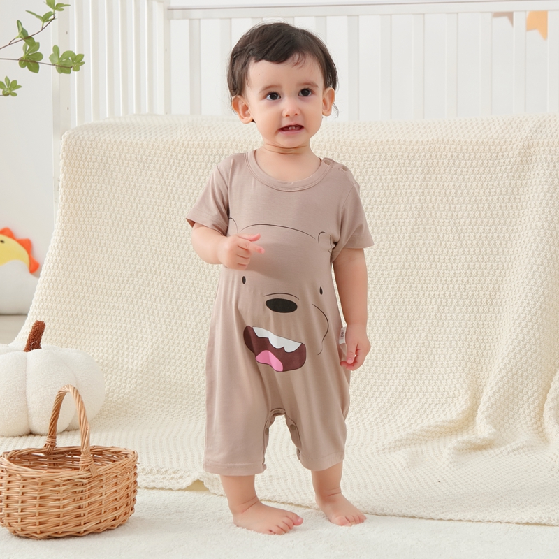 婴幼儿婴儿连体衣薄款夏季莫代尔