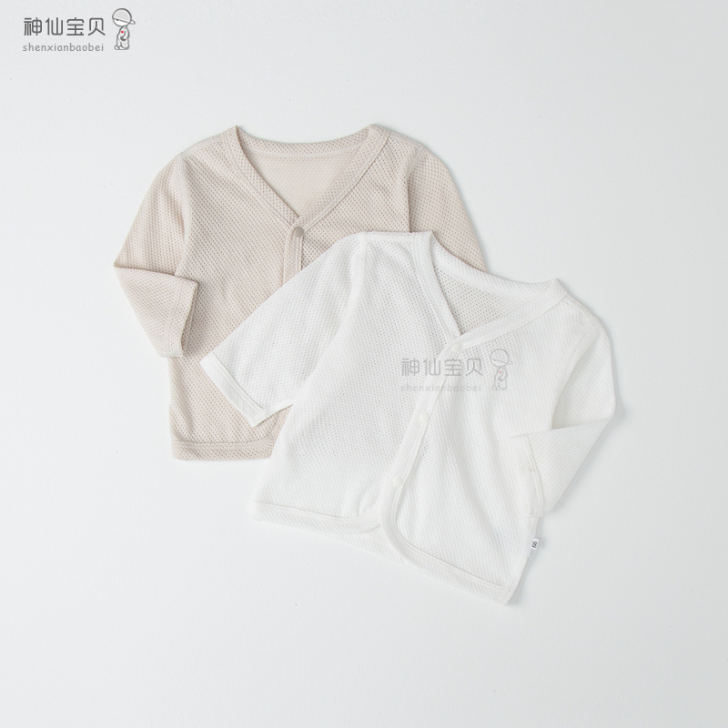 婴儿衣服纯棉夏季网眼薄款防晒衣