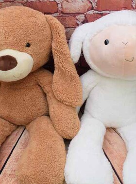 包邮g家毛绒玩具37英寸公仔白色法尼小羊泰迪狗950816圣诞节礼物