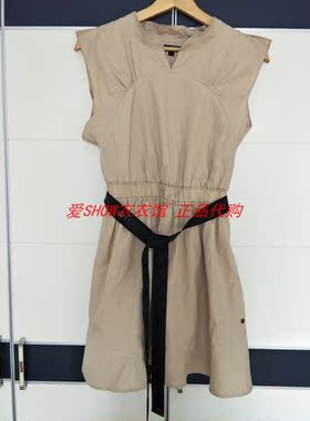 女装专柜正品夏款收腰无袖连衣裙TTOW73704B原898