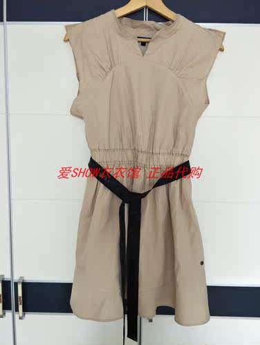 女装专柜正品夏款收腰无袖连衣裙TTOW73704B原898