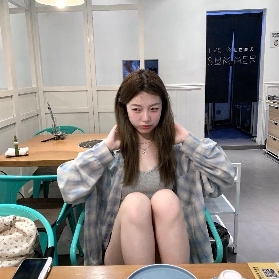 美式甜酷风灰蓝撞色格子衬衫女长袖百搭可爱休闲春季叠穿盐系外套