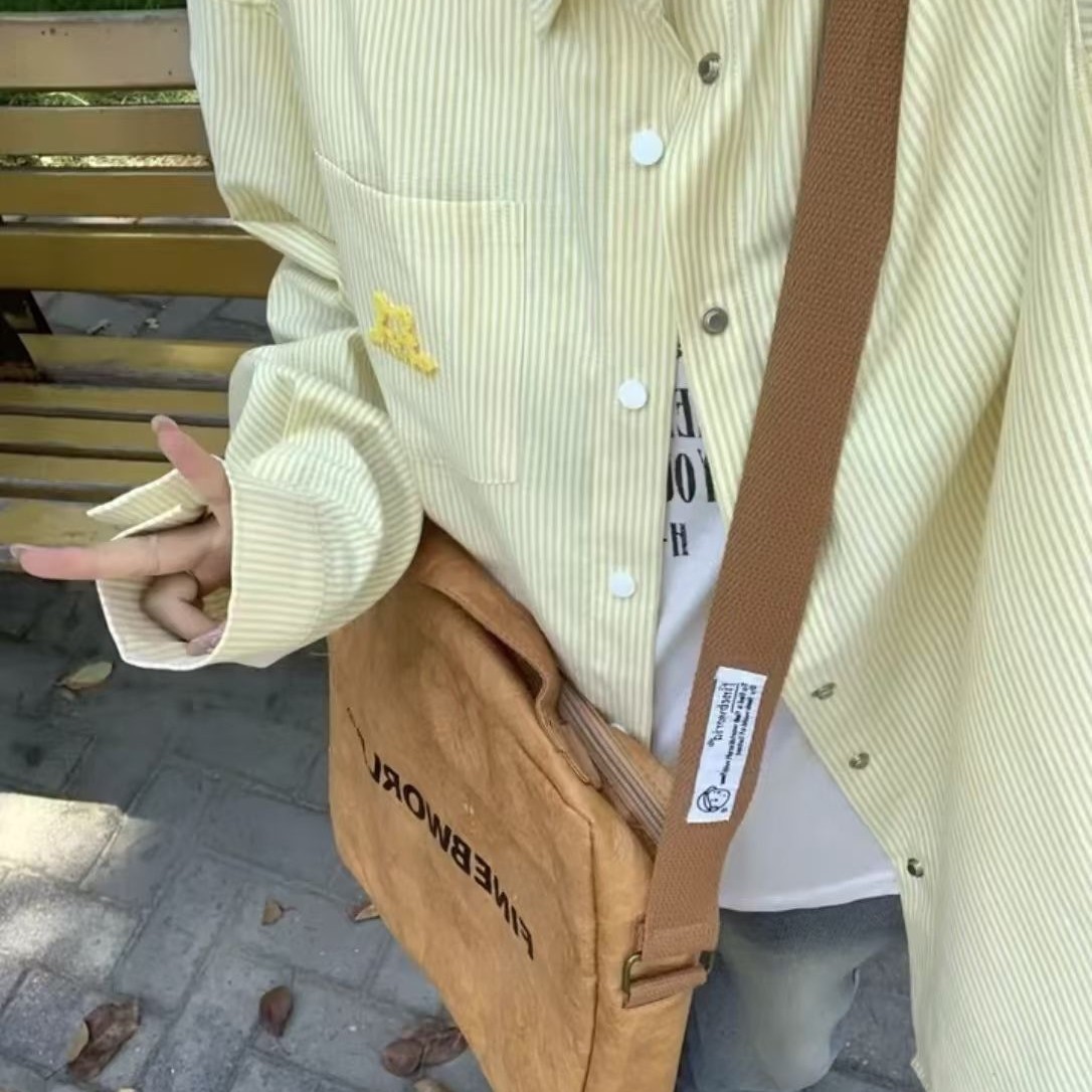 早秋韩系黄色条纹衬衫女长袖春季宽松衬衣叠穿休闲慵懒上衣外套