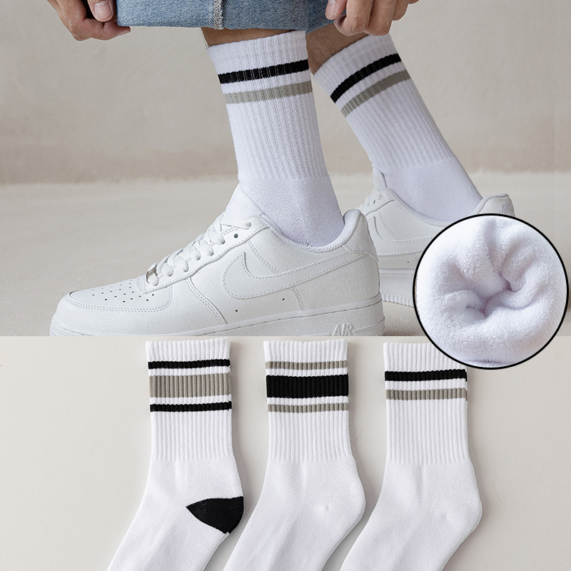 袜子男长袜秋冬季加厚ins潮ins