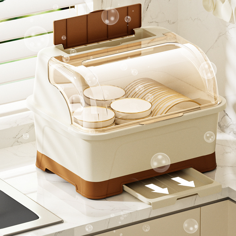 厨房家用放碗筷收纳盒装碗柜碗架餐具柜收纳箱筐碗碟多功能置物架