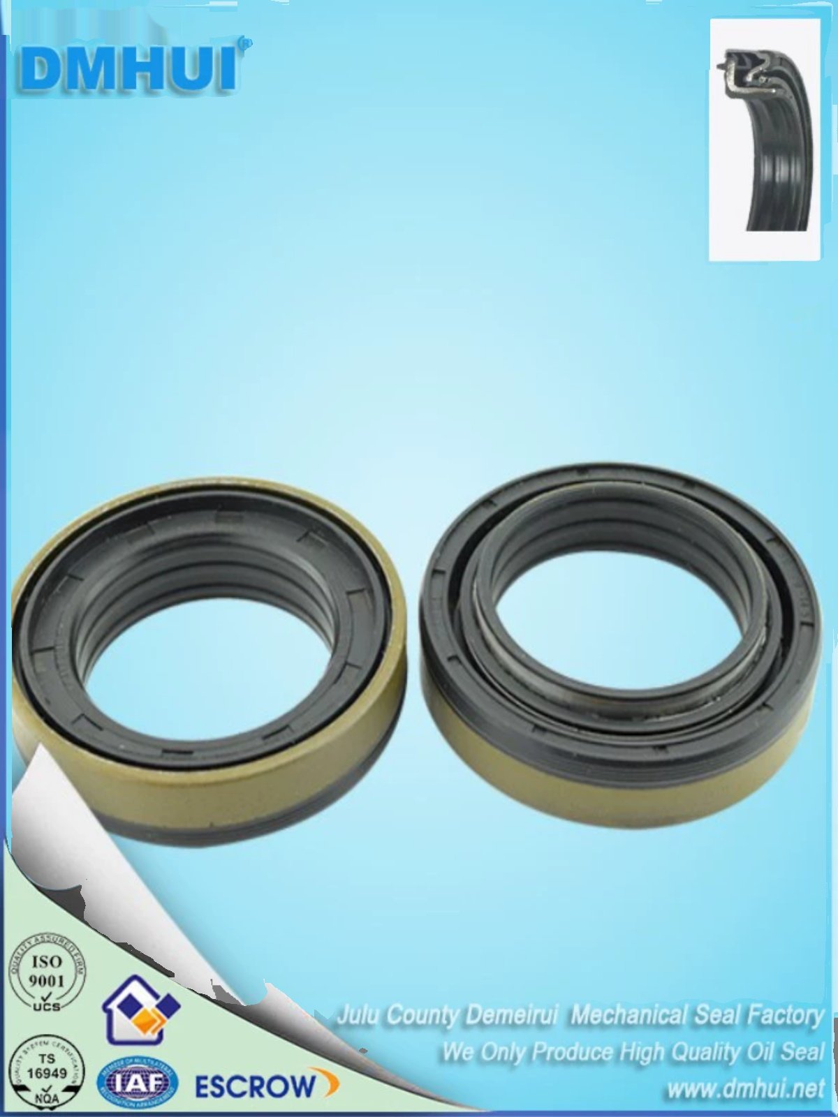 盒式油封70*95*13/14.5-70-95-13/14.5-NBR农机骨架油封