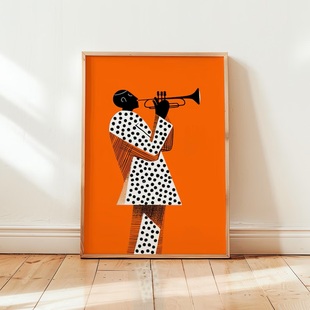 JAZZ爵士乐海报装饰画有框挂画墙壁酒吧LIVEHOUSE音乐摇滚复古