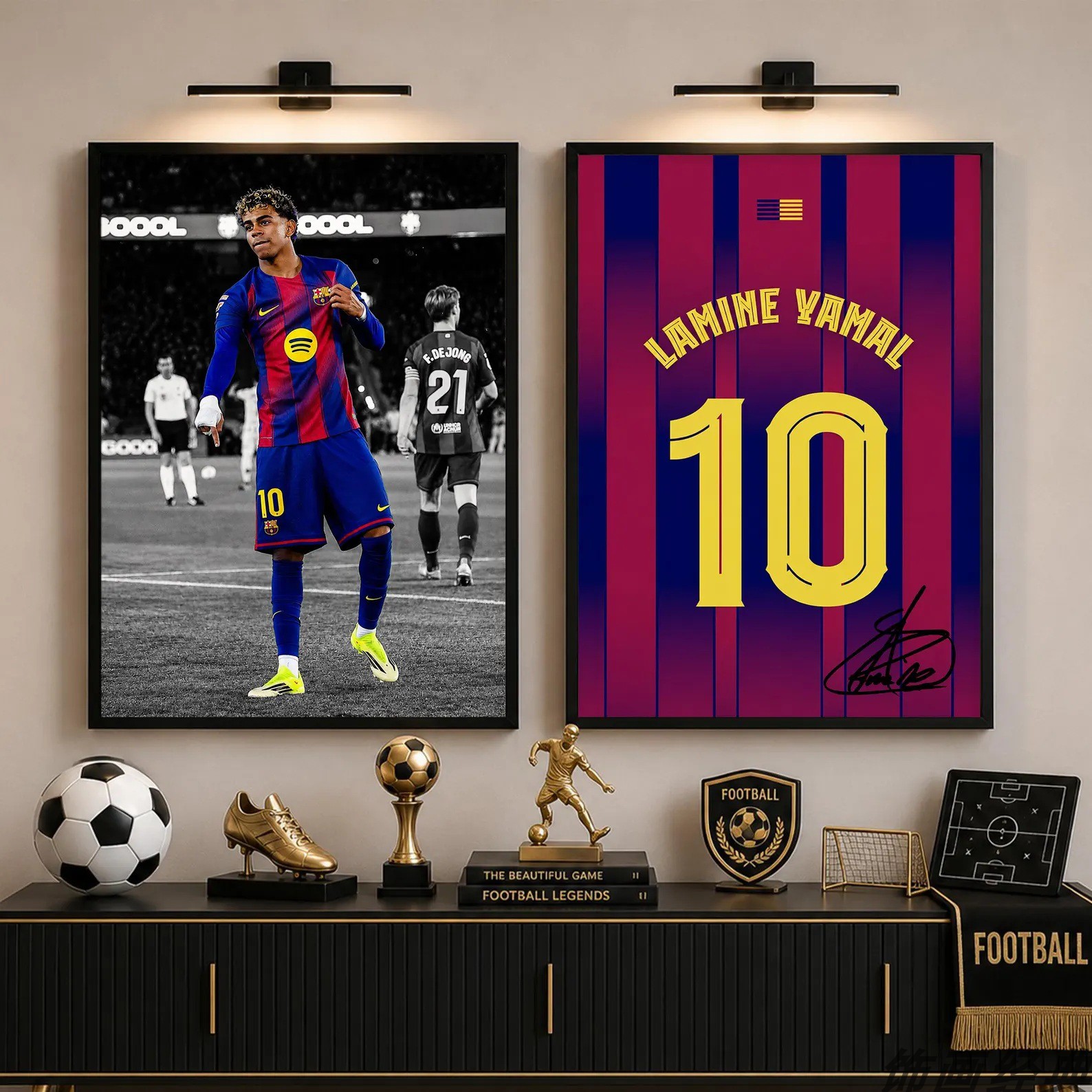 Lamine Yamal Poster亚马尔足球明星装饰画Soccer Wall Art西班牙