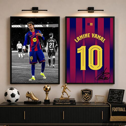 Lamine Yamal Poster亚马尔足球明星装饰画Soccer Wall Art西班牙