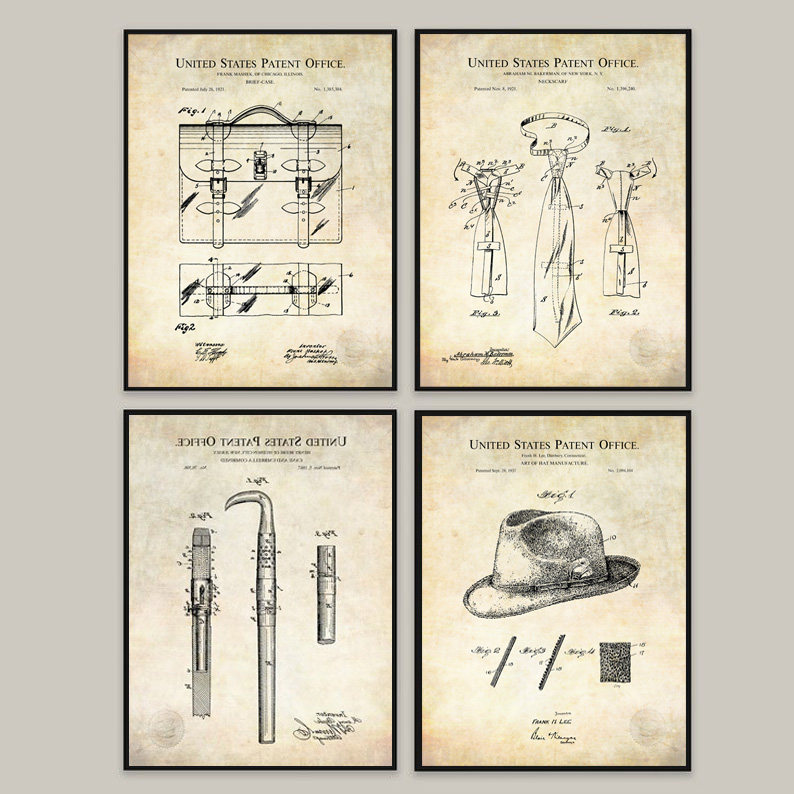 装饰画有框挂画墙壁复古怀旧店铺绅士礼帽男装服饰服装西服西装