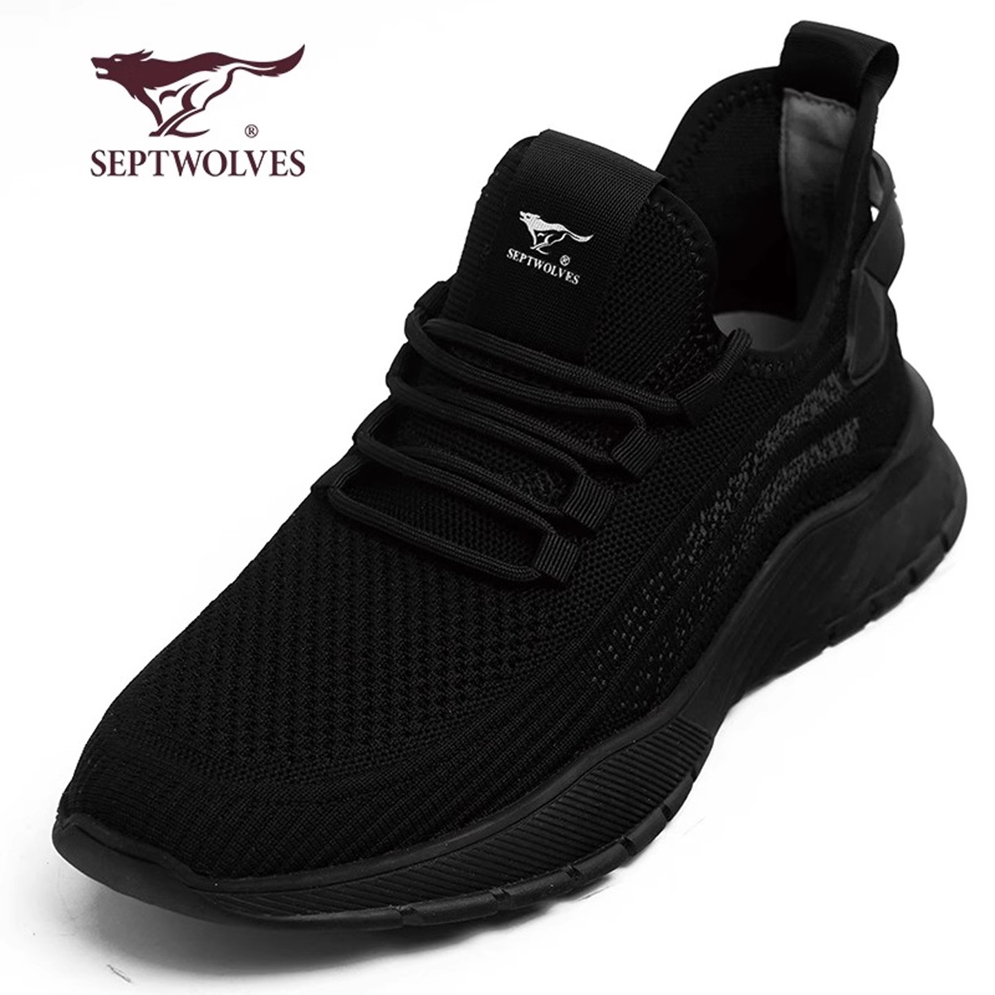 七匹狼加毛冬季保暖户外网布鞋