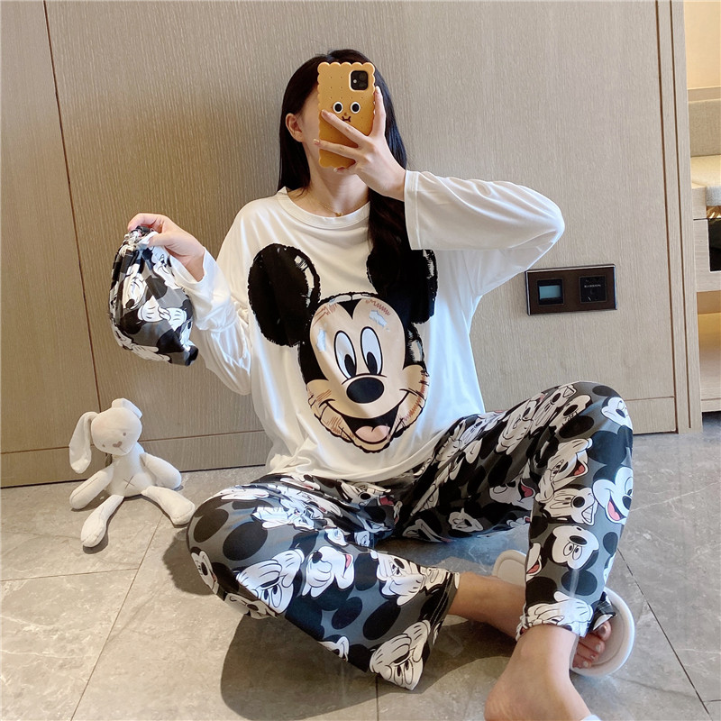 纯棉卡通可爱冬季薄款绵质睡衣