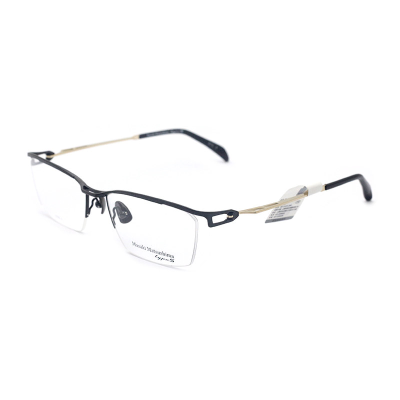 日本Masak松岛正树眼镜架半框纯钛商务眼镜框男近视眼镜MFT-5020