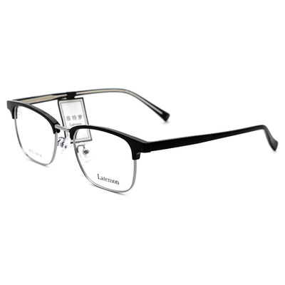 Latemon浪特梦复古全框眼镜男大脸近视眼睛架女半眉光学镜架L8252