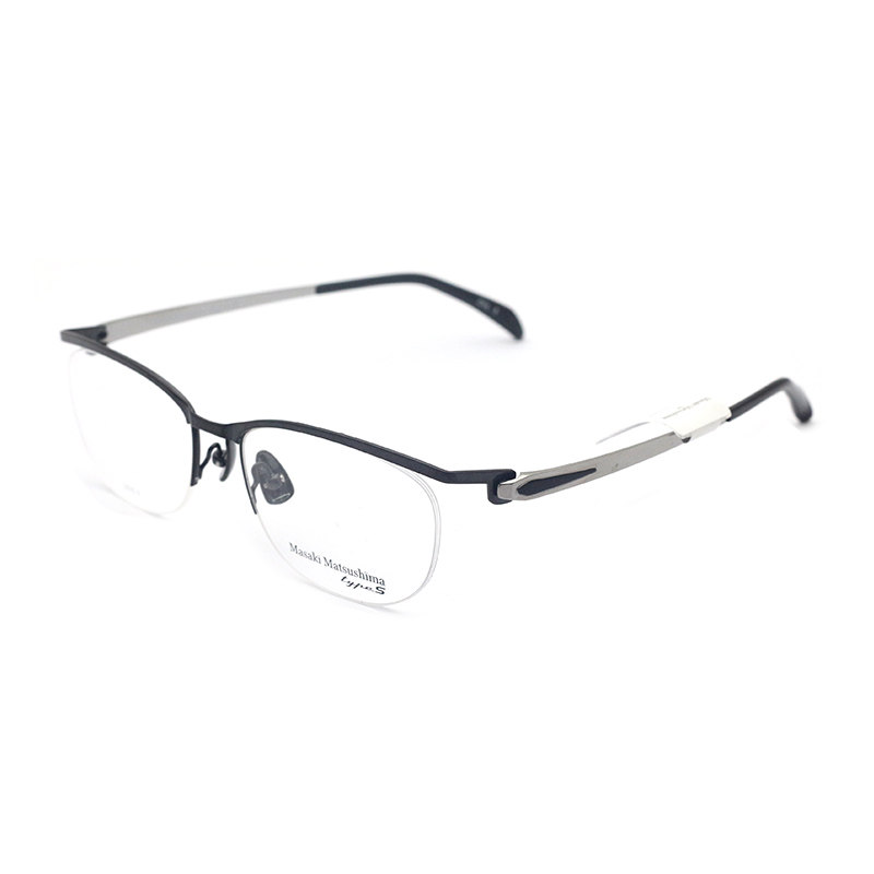 日本Masak松岛正树眼镜架半框纯钛商务眼镜框男近视眼镜MFT-5022