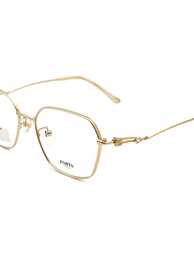 PORTS眼镜架女新款方框钛架时尚文艺近视眼镜框轻盈POF22246