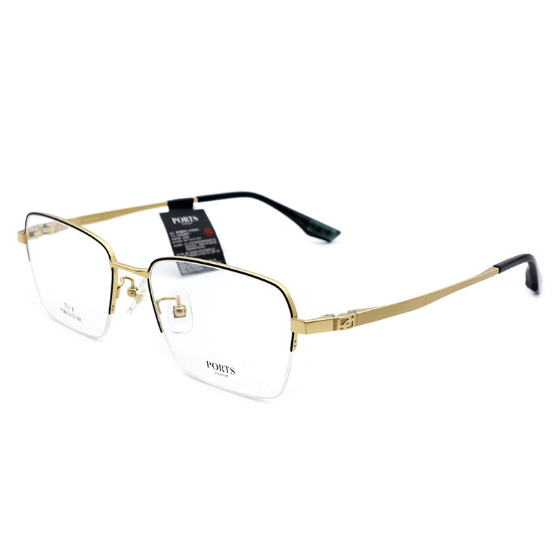 PORTS近视眼镜框男时尚简约潮款配防蓝光半框眼镜架 POM62423
