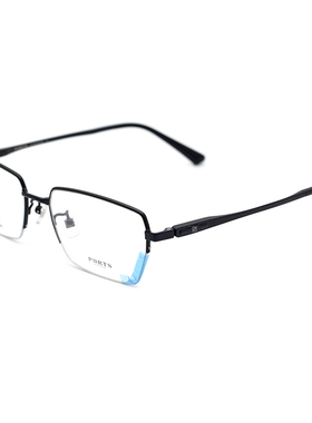PORTS经典半框舒适近视眼镜架男纯钛小脸镜框轻方框POM62107