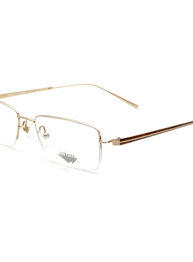 TITANTEC泰坦钛克眼镜架男士时尚优雅半框近视眼镜框钛架 TF-1621