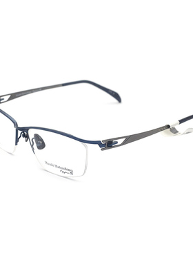 日本Masak松岛正树眼镜架半框纯钛商务眼镜框男近视眼镜MFT-5036