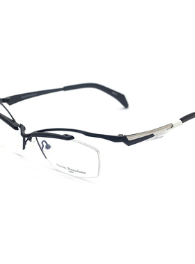 日本Masak松岛正树眼镜架半框纯钛个性眼镜框男近视眼镜架MF-1225